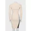 Two-tone fitted dress