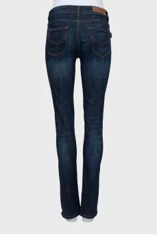 Джинсы skinny fit темно-синего цвета