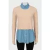 Slip sweater decorated with rhinestones