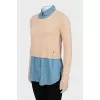 Slip sweater decorated with rhinestones