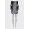 Striped print bodycon skirt
