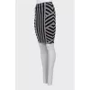 Striped print bodycon skirt