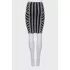 Striped print bodycon skirt
