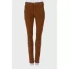 Corduroy jeans with gold hardware