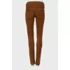 Corduroy jeans with gold hardware