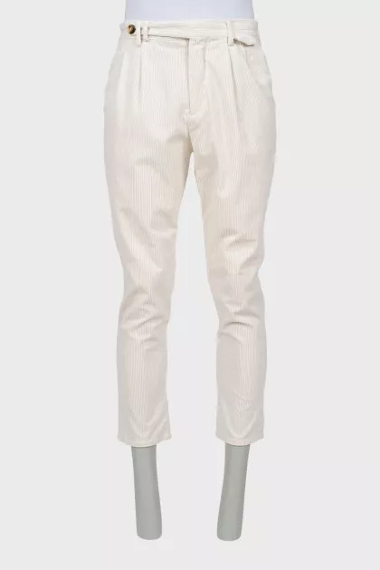Men's beige corduroy trousers