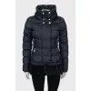 A-line jacket with fur at the bottom