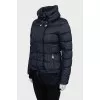 A-line jacket with fur at the bottom