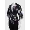Wrap blouse in floral print