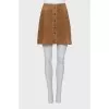 Suede skirt decorated with buttons