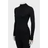 Wool golf with printed sleeves
