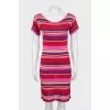 Striped fitted dress