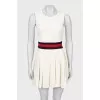 White dress with accent waist