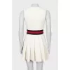 White dress with accent waist