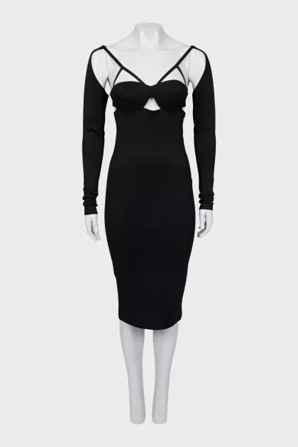 Black bodycon dress