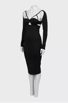 Black bodycon dress