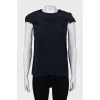 Short sleeve silk blouse