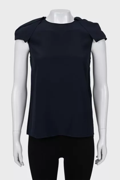 Short sleeve silk blouse