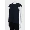 Short sleeve silk blouse