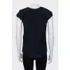 Short sleeve silk blouse