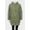 Green jacket with inner vest