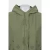 Green jacket with inner vest