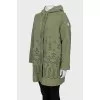 Green jacket with inner vest