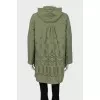 Green jacket with inner vest