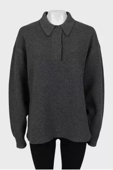 Gray oversized sweater