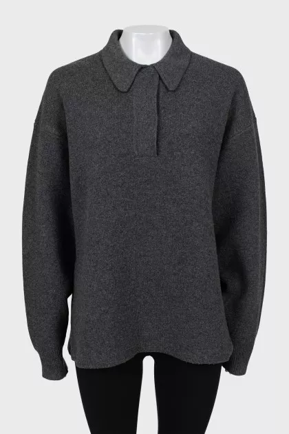 Gray oversized sweater