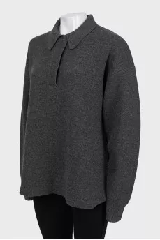 Gray oversized sweater