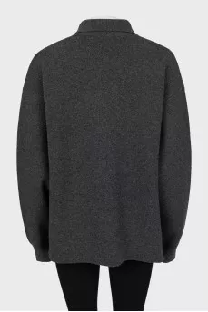 Gray oversized sweater