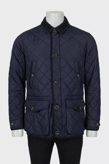 Men's blue quilted jacket