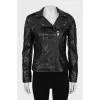 Eco-leather jacket with tag