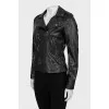 Eco-leather jacket with tag