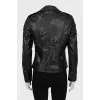 Eco-leather jacket with tag