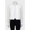 White cardigan with tag