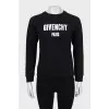Black sweatshirt with embroidered logo