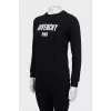 Black sweatshirt with embroidered logo