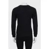 Black sweatshirt with embroidered logo