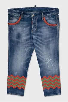 Укороченные джинсы skinny fit