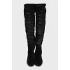 Black velor boots