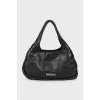Hobo bag decorated with chain