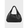 Hobo bag decorated with chain