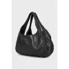 Hobo bag decorated with chain