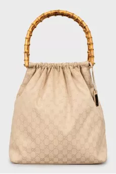 Bucket bag in signature print