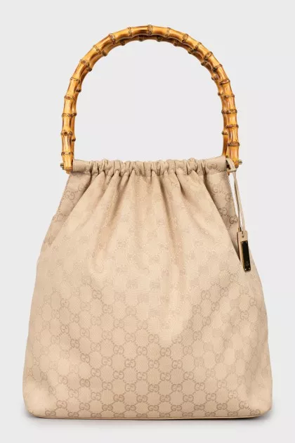 Bucket bag in signature print