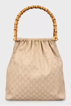 Bucket bag in signature print