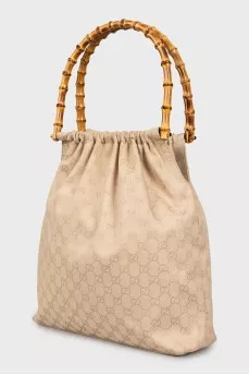 Bucket bag in signature print