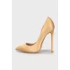 Textile high heels